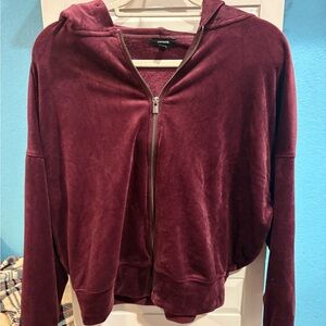 Express Rich Burgundy Velour Fabric